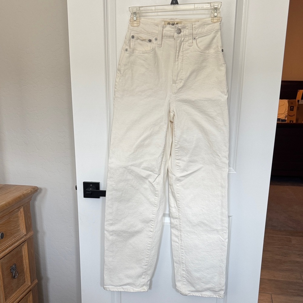 Madewell Women's Off-White Straight Leg Jeans